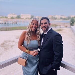 Elegant Blue Satin Dress